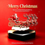 Magnetic Levitation Christmas Ornament: Santa Claus and Three Reindeer on a Sleigh – Cross-Border Holiday Gift & Decorative Craft