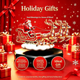 Magnetic Levitation Christmas Ornament: Santa Claus and Three Reindeer on a Sleigh – Cross-Border Holiday Gift & Decorative Craft