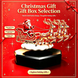 Magnetic Levitation Christmas Ornament: Santa Claus and Three Reindeer on a Sleigh – Cross-Border Holiday Gift & Decorative Craft