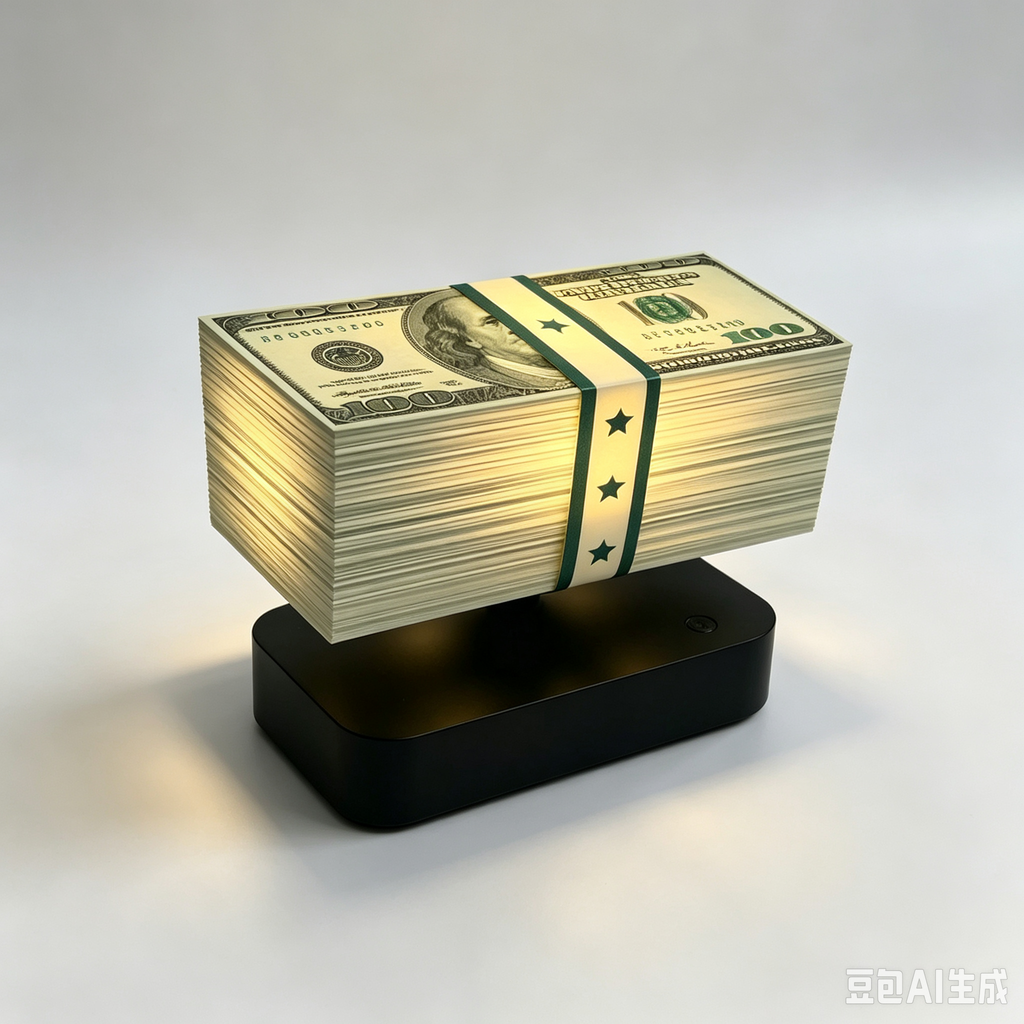 Magnetic Levitation Dollar Night Light, 3 Color Modes Glowing Money Stack Lamp, Creative Get-Rich Vibe Desktop Ornament, Unique Ambient Gift