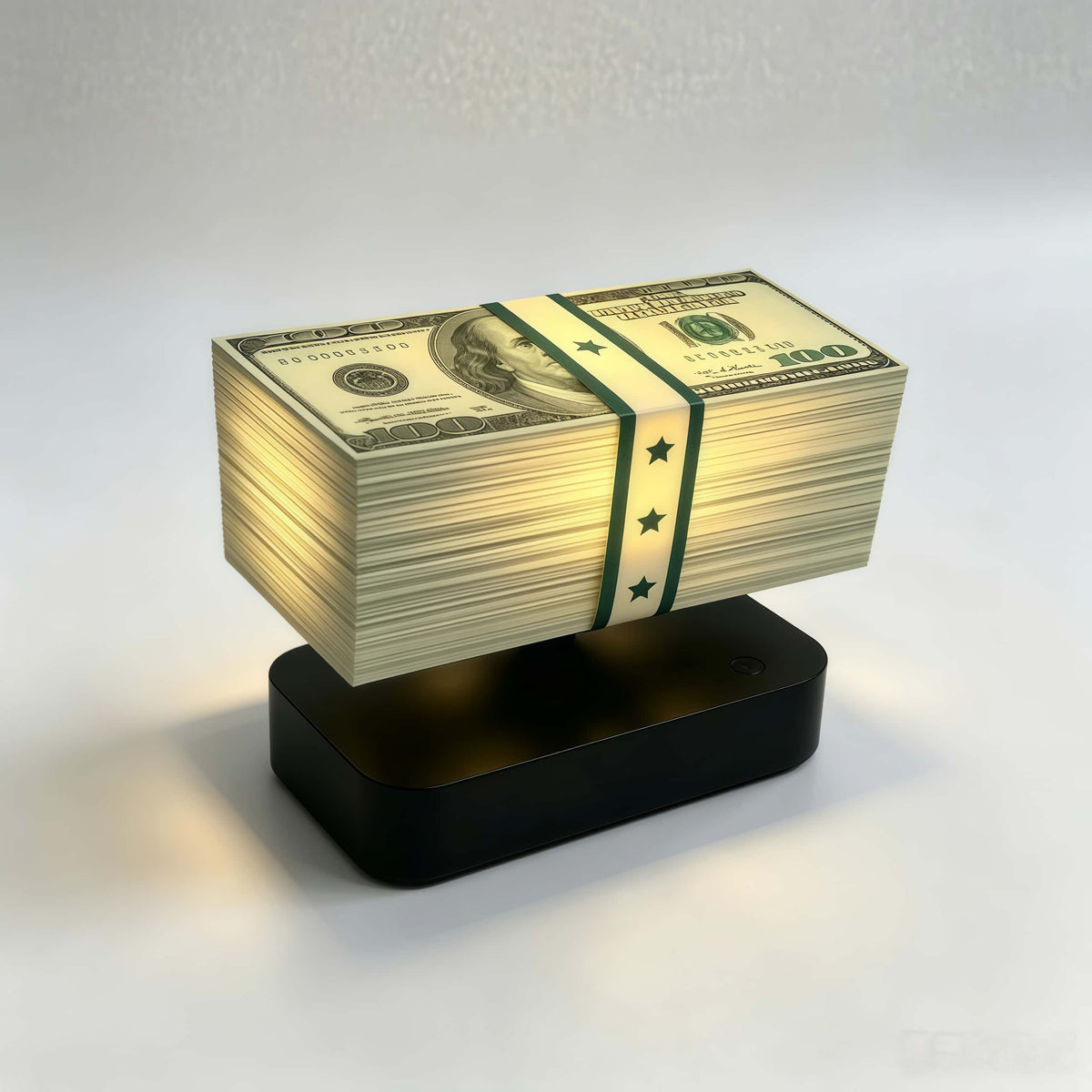 Magnetic Levitation Dollar Night Light, 3 Color Modes Glowing Money Stack Lamp, Creative Get-Rich Vibe Desktop Ornament, Unique Ambient Gift
