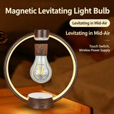 Magnetic Levitating Light Bulb Table Lamp, Touch Control Stepless Dimmable Night Light, Creative Decor Desk Lamp for Home, Unique Gift for Birthday Housewarming