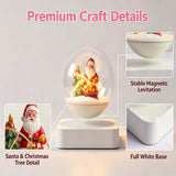 Magnetic Levitating Christmas Snow Globe, Santa Claus LED Warm Light Desktop Decor Gift